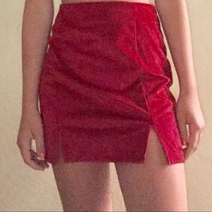red mini skirt NWOT